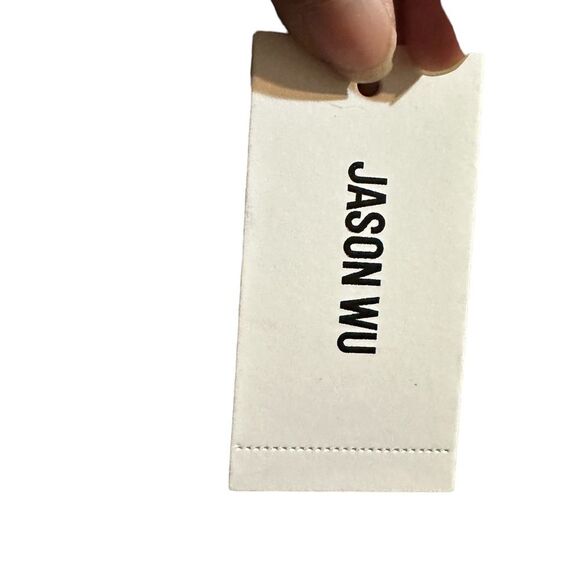 Jason Wu Bucket Bag with Crossbody Strap Black Textured Crocodile Trim - Picture 7 of 9